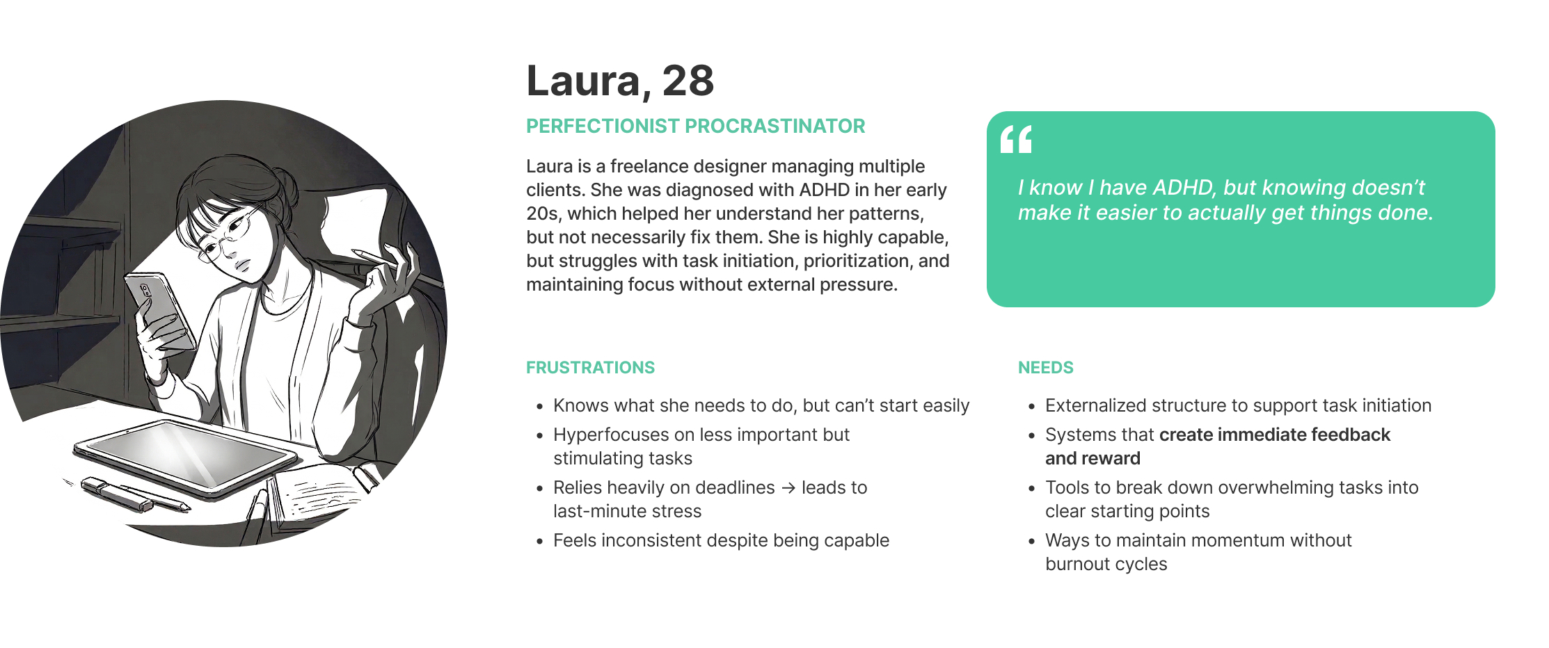 Persona portrait for Laura