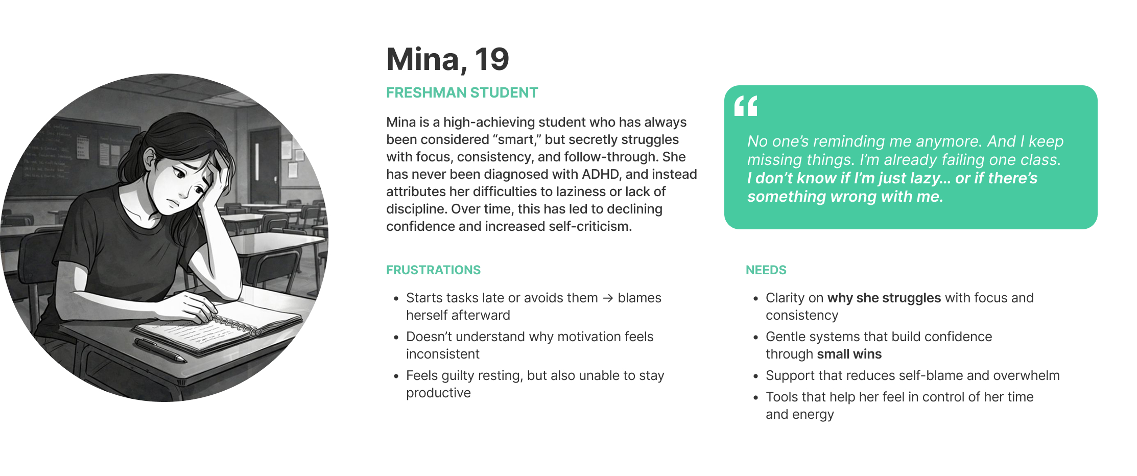 Persona portrait for Mina