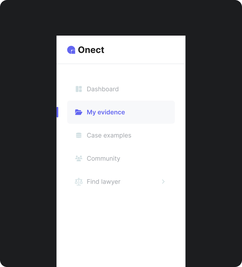 Onect design system UI detail